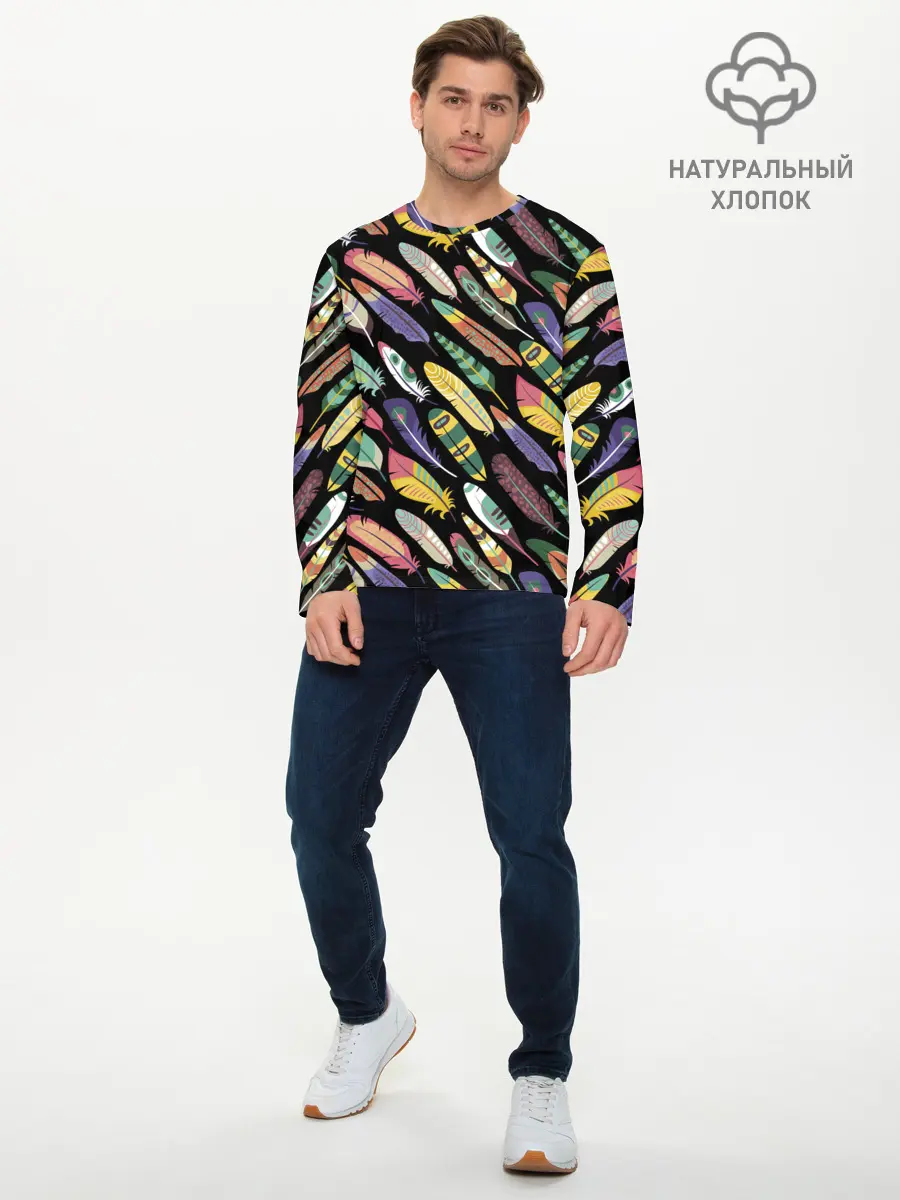 Мужской лонгслив базовый / Feathers 2022 (P007_P004ooo2782067, P004ooo2782067)