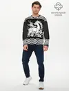 Мужской лонгслив базовый / Рингерике олень белый 3D (P007_P004ooo2785199, P004ooo2785199)