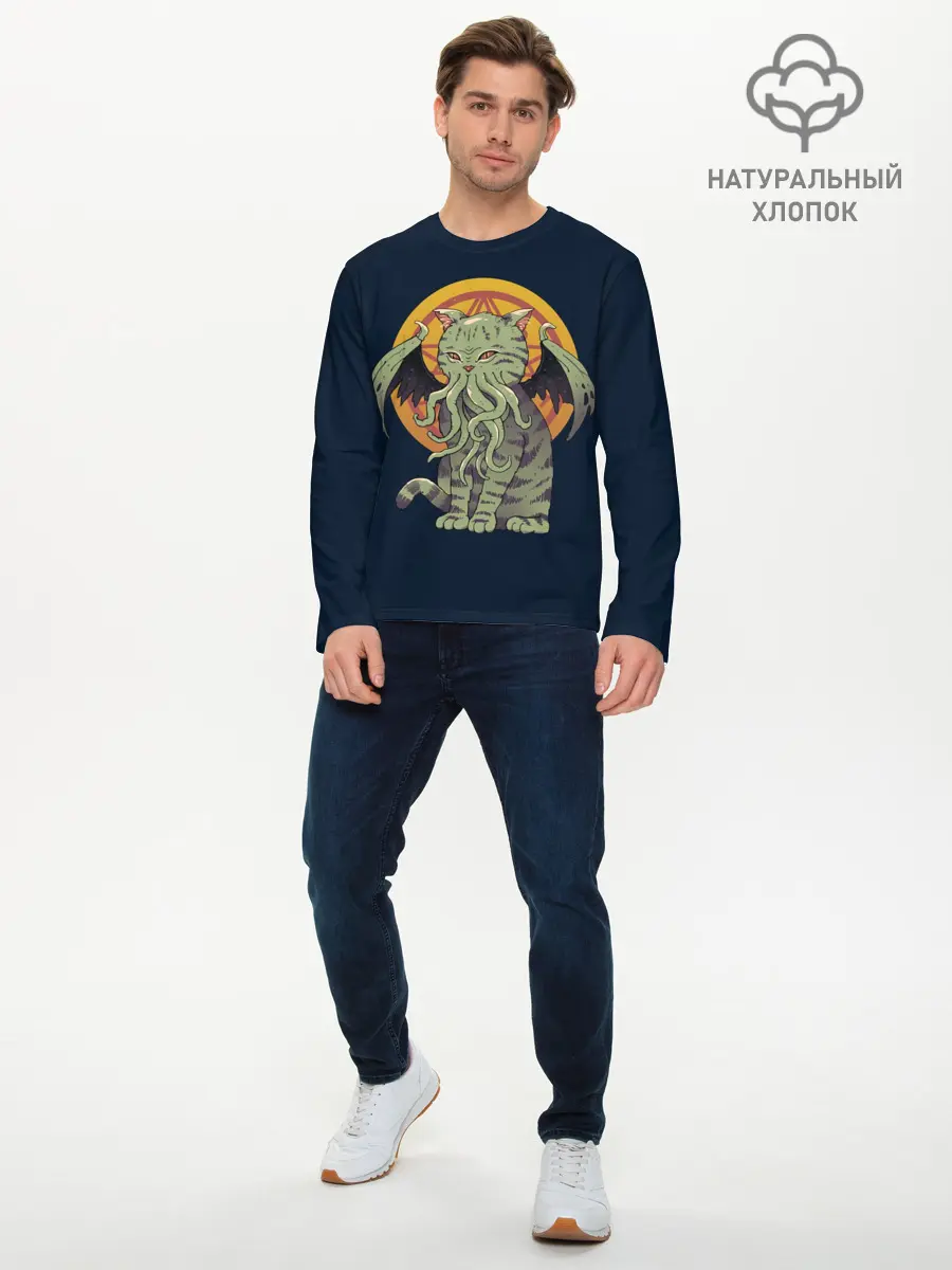 Мужской лонгслив базовый / Cathulhu (P007_P004ooo2785781, P004ooo2785781)
