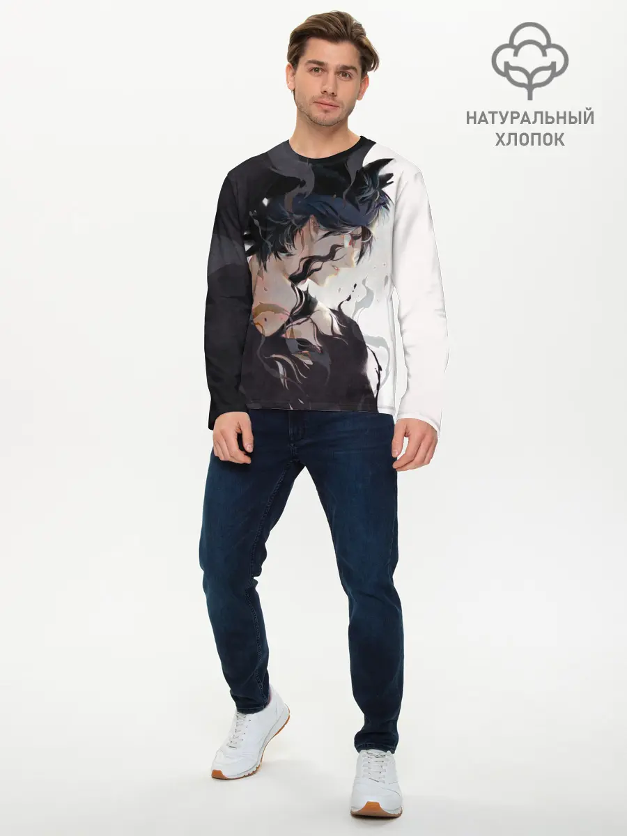 Мужской лонгслив базовый / Black Asta (P007_P004ooo2785133, P004ooo2785133)
