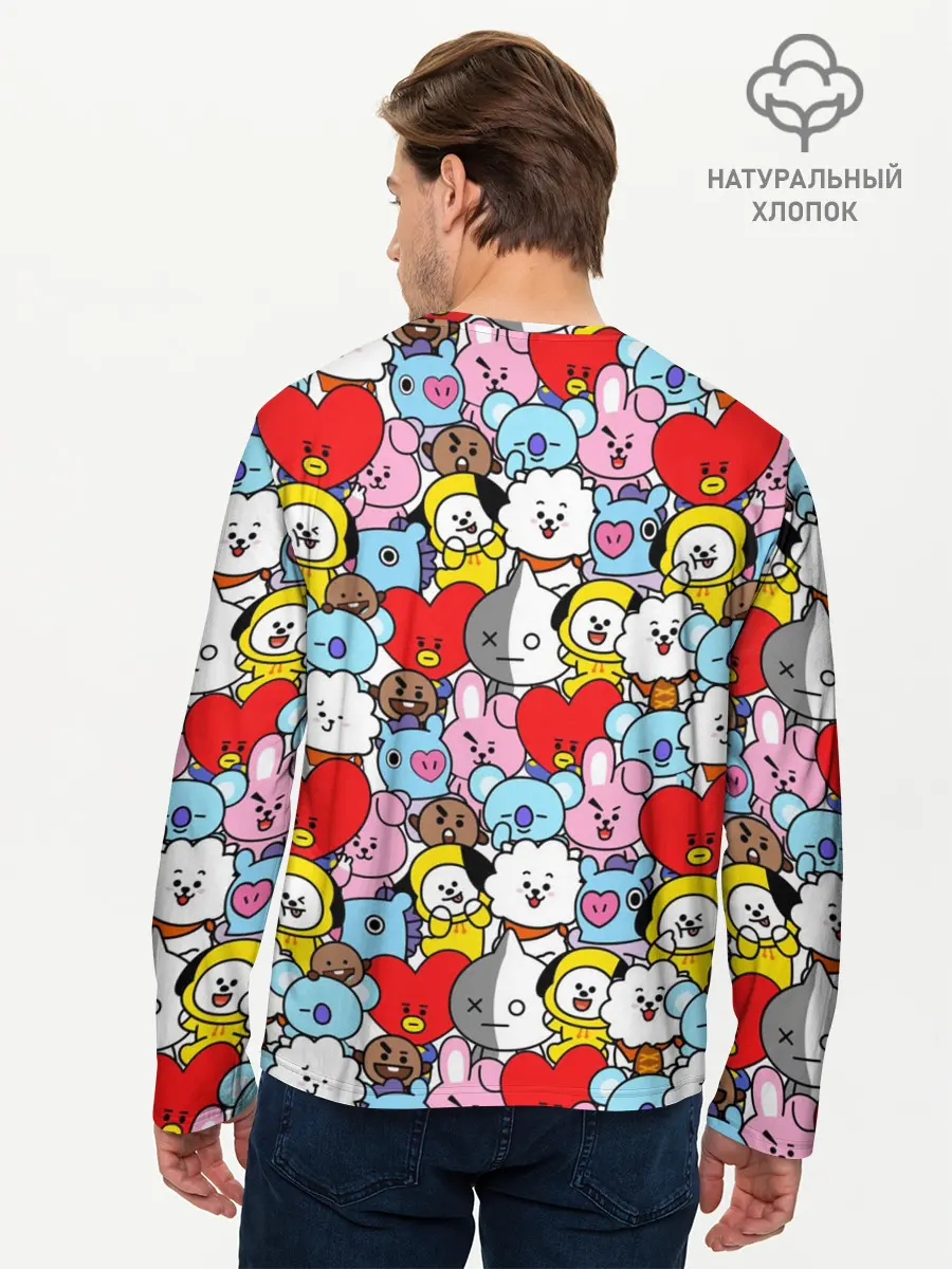 Мужской лонгслив базовый / BT21 / BTS (P007_P004ooo2787045, P004ooo2787045)