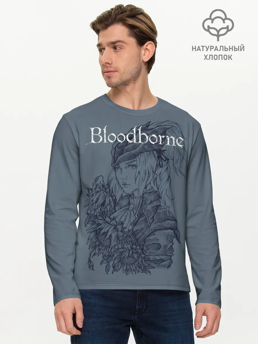 Мужской лонгслив базовый / Bloodborne (P007_P004ooo2786629, P004ooo2786629)