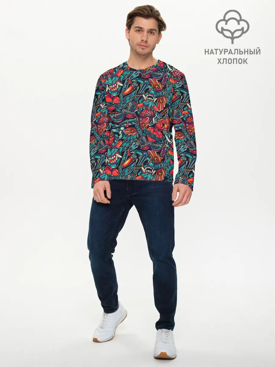 Мужской лонгслив базовый / Якудза (P007_P004ooo2788657, P004ooo2788657)