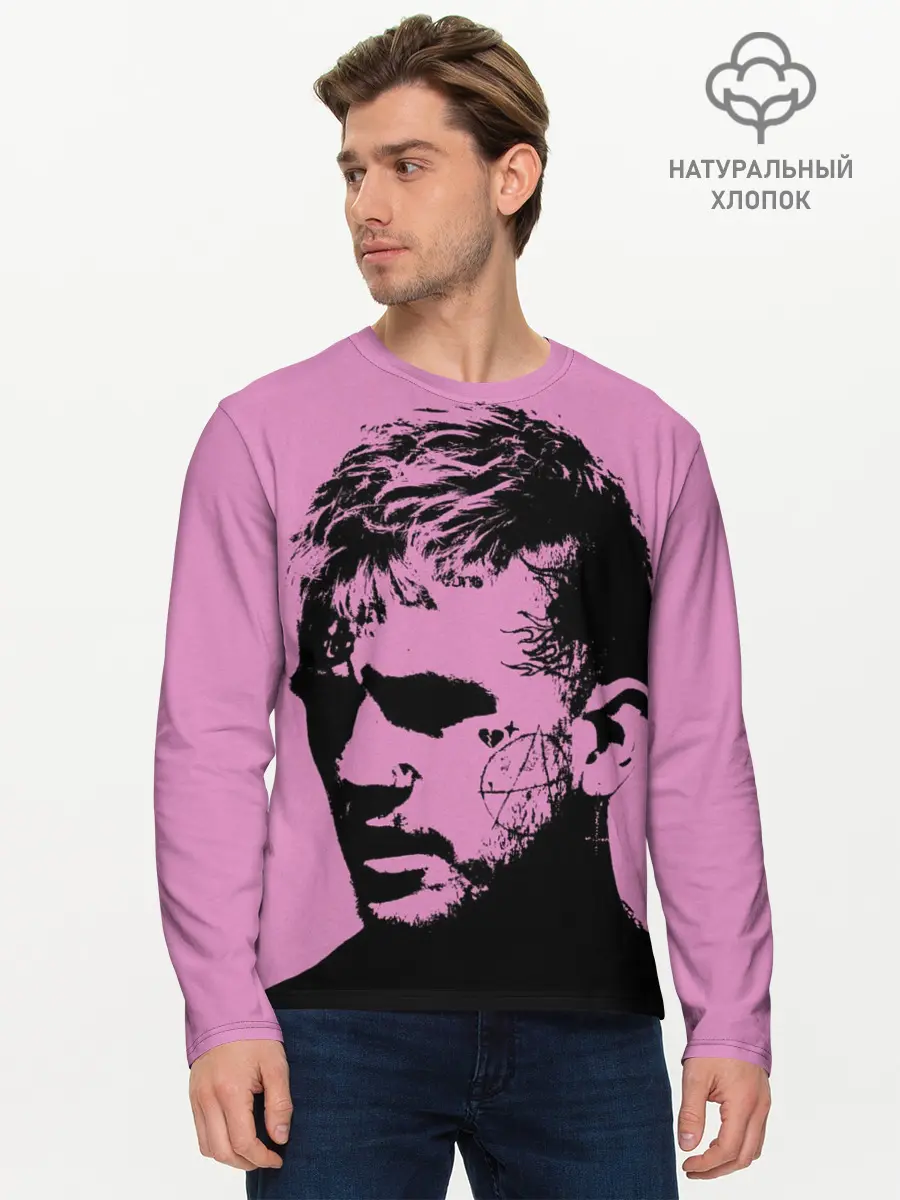 Мужской лонгслив базовый / Lil peep (P007_P004ooo2789713, P004ooo2789713)
