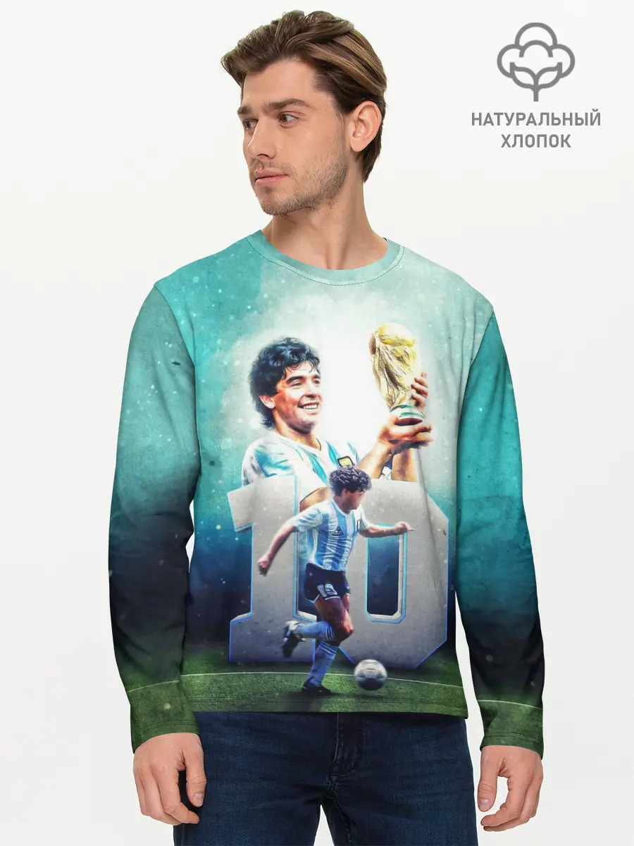 Мужской лонгслив базовый / 10 number (P007_P004ooo2789577, P004ooo2789577)
