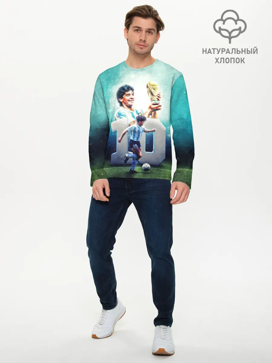 Мужской лонгслив базовый / 10 number (P007_P004ooo2789577, P004ooo2789577)
