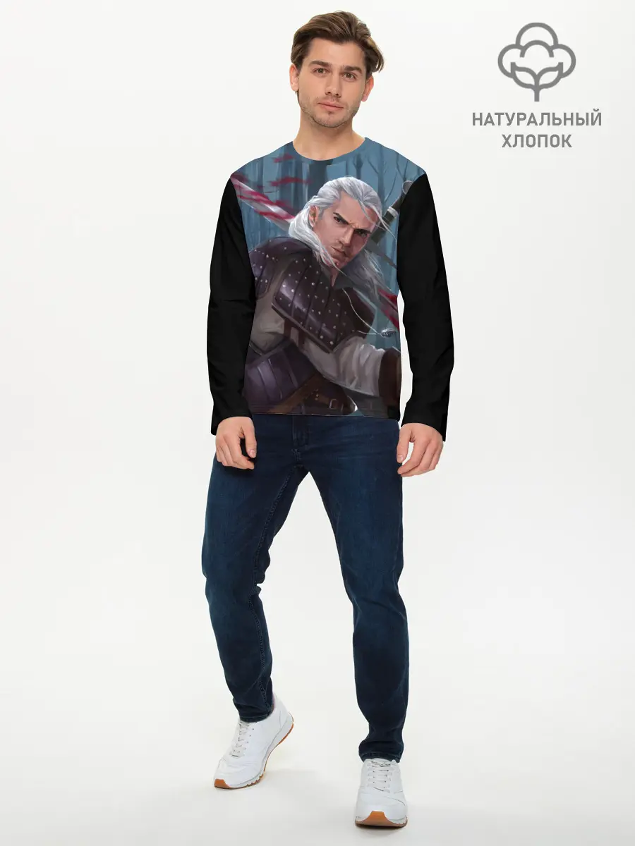 Мужской лонгслив базовый / Ведьмак 2 (P007_P004ooo2791019, P004ooo2791019)