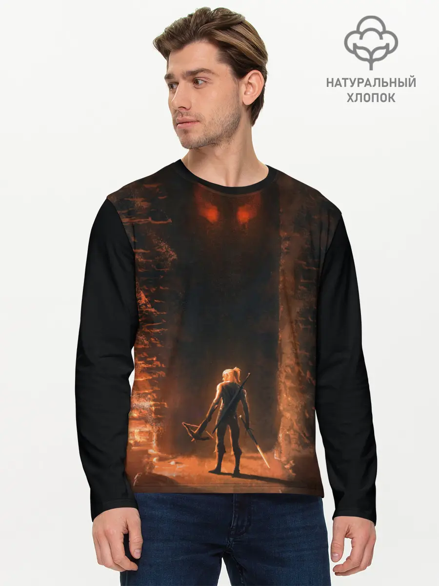Мужской лонгслив базовый / Ведьмак (P007_P004ooo2791013, P004ooo2791013)