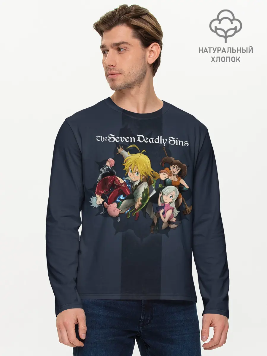 Мужской лонгслив базовый / The Seven Deadly Sins (P007_P004ooo2792025, P004ooo2792025)