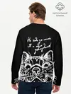 Мужской лонгслив базовый / Говорящий котик (P007_P004ooo2794179, P004ooo2794179)