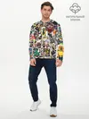 Мужской лонгслив базовый / JoJo’s Sticker Bombing (P007_P004ooo2794287, P004ooo2794287)