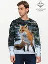 Мужской лонгслив базовый / Лиса в зимнем лесу (P007_P004ooo2796251, P004ooo2796251)