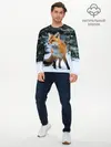 Мужской лонгслив базовый / Лиса в зимнем лесу (P007_P004ooo2796251, P004ooo2796251)