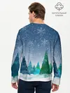Мужской лонгслив базовый / Снежинки в лесу (P007_P004ooo2797057, P004ooo2797057)