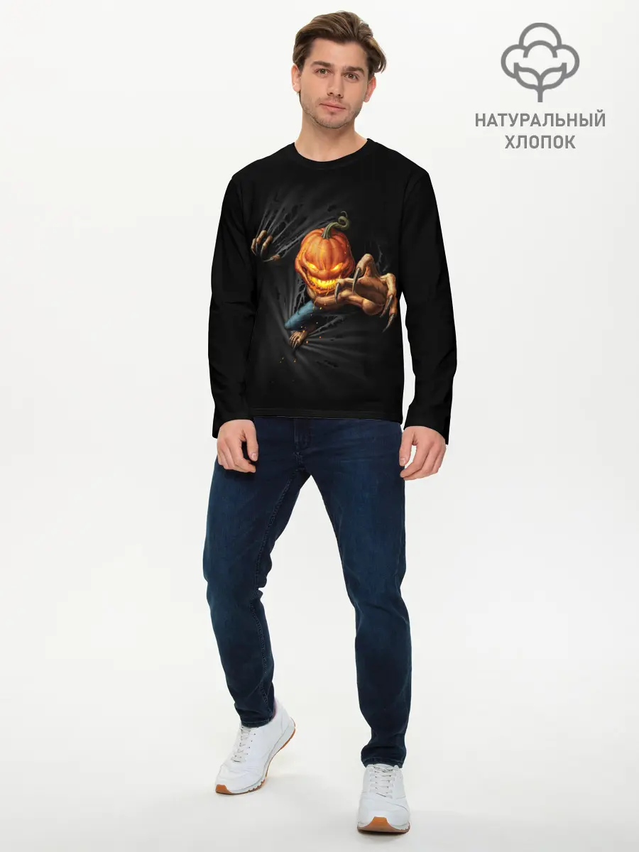 Мужской лонгслив базовый / Jack Skellington (P007_P004ooo2797393, P004ooo2797393)