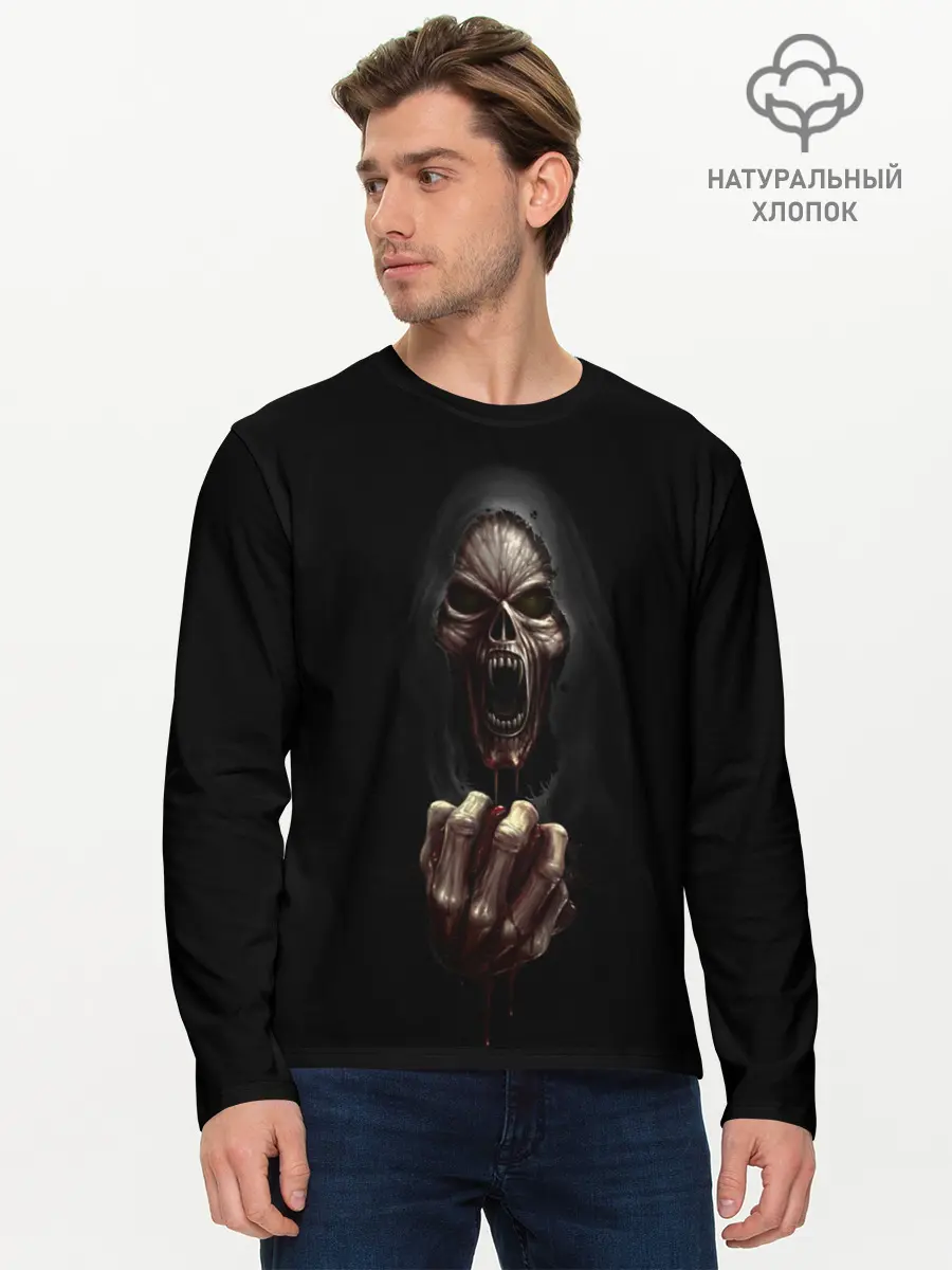 Мужской лонгслив базовый / Древний Вампир (P007_P004ooo2797351, P004ooo2797351)