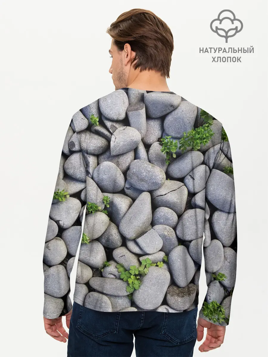 Мужской лонгслив базовый / Камни (P007_P004ooo2799417, P004ooo2799417)