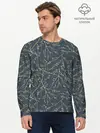 Мужской лонгслив базовый / Веточки (P007_P004ooo2799507, P004ooo2799507)