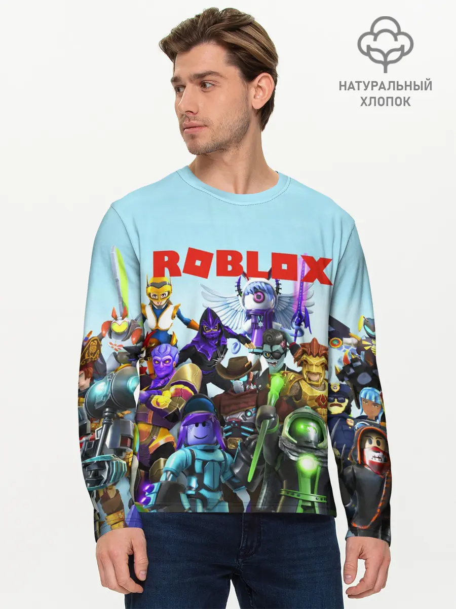 Мужской лонгслив базовый / ROBLOX (P007_P004ooo2798605, P004ooo2798605)