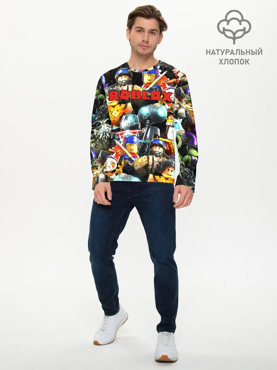 Мужской лонгслив базовый / ROBLOX (P007_P004ooo2798597, P004ooo2798597)