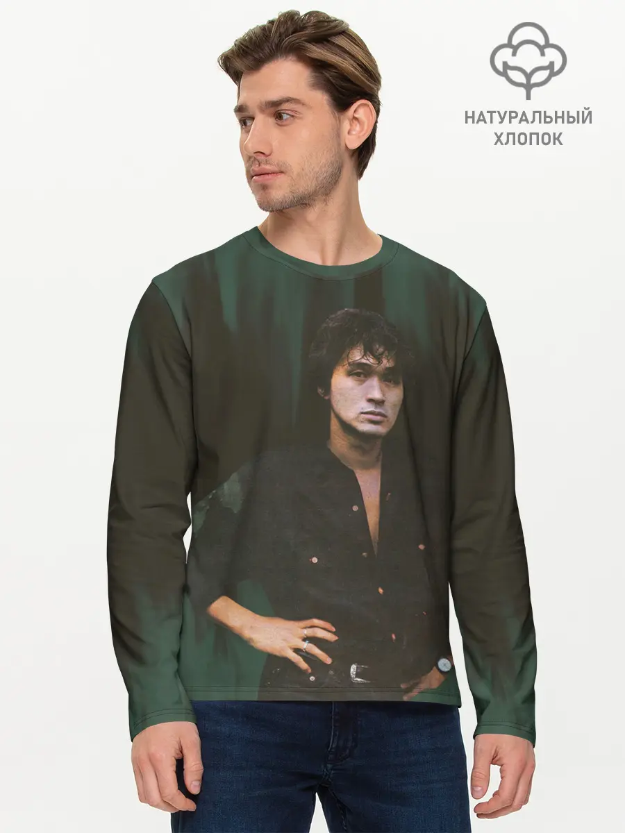 Мужской лонгслив базовый / ВИКТОР ЦОЙ (P007_P004ooo2798787, P004ooo2798787)