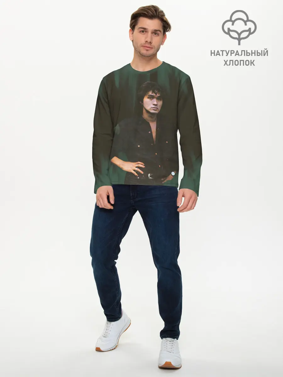 Мужской лонгслив базовый / ВИКТОР ЦОЙ (P007_P004ooo2798787, P004ooo2798787)