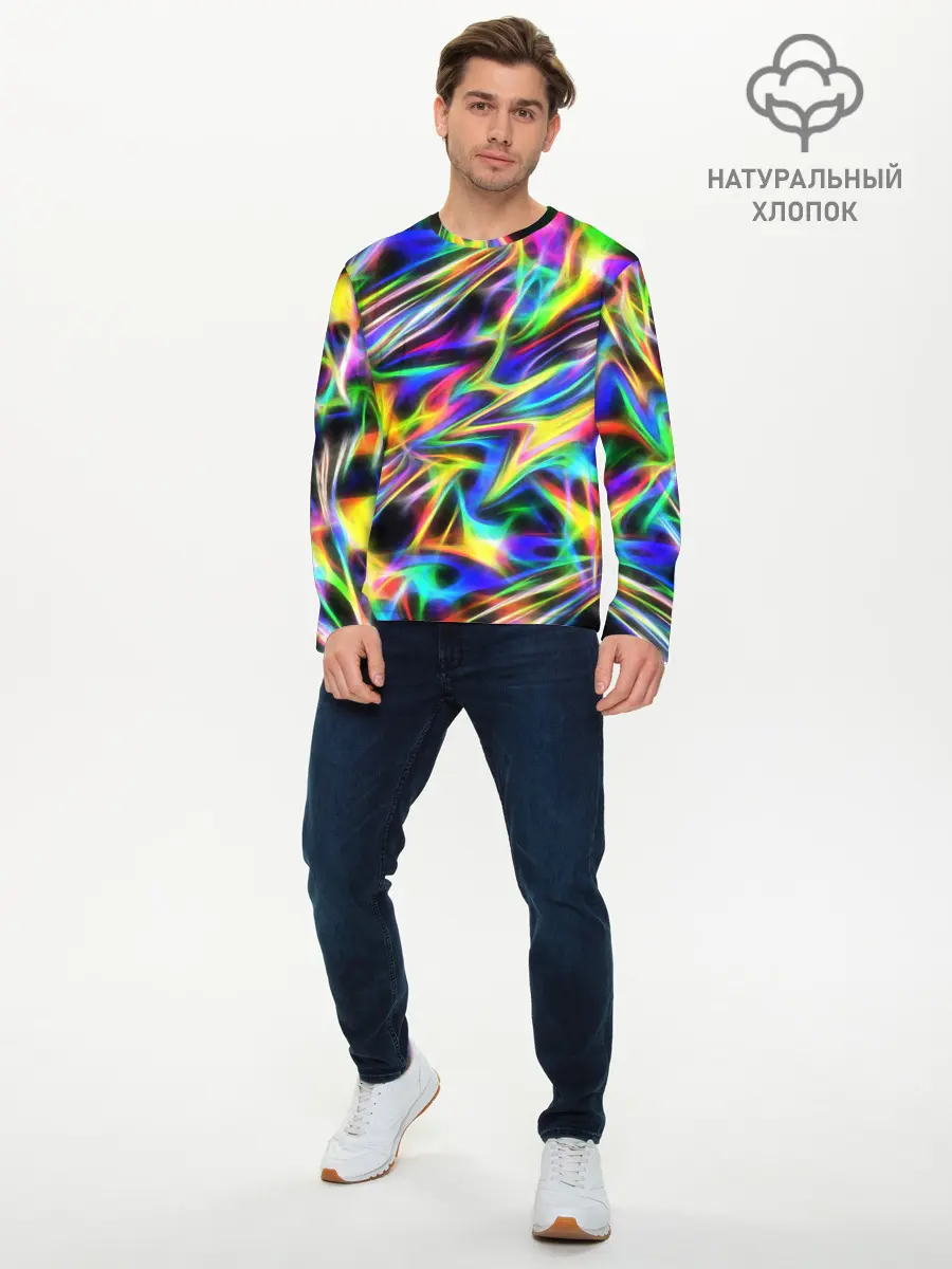 Мужской лонгслив базовый / Космическая хризонтема (P007_P004ooo2803379, P004ooo2803379)