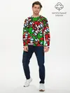Мужской лонгслив базовый / НОВОГОДНИЙ AMONG US (P007_P004ooo2805043, P004ooo2805043)
