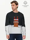 Мужской лонгслив базовый / С Новым Годом! (P007_P004ooo2805045, P004ooo2805045)