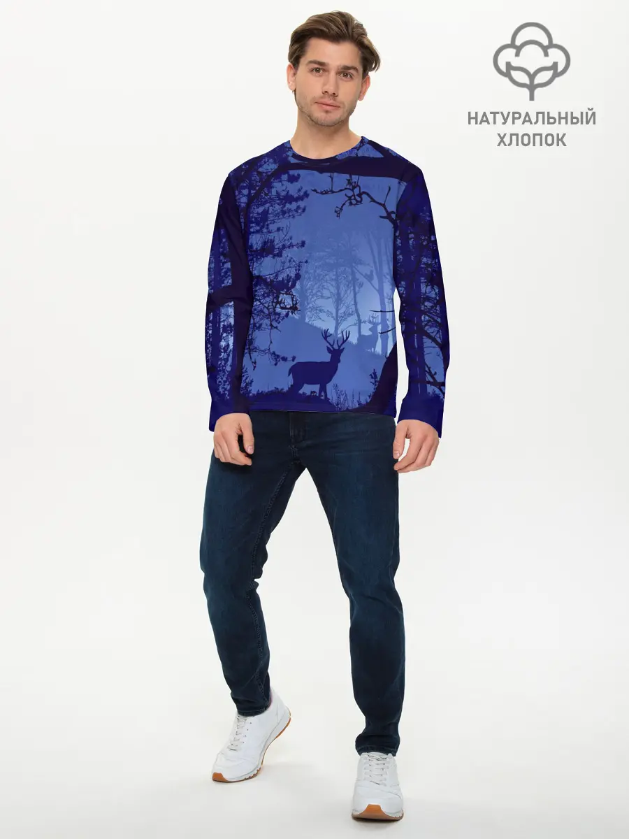 Мужской лонгслив базовый / ЛЕС (P007_P004ooo2805265, P004ooo2805265)