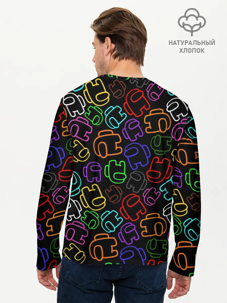Мужской лонгслив базовый / AMONG US NEON (P007_P004ooo2804761, P004ooo2804761)