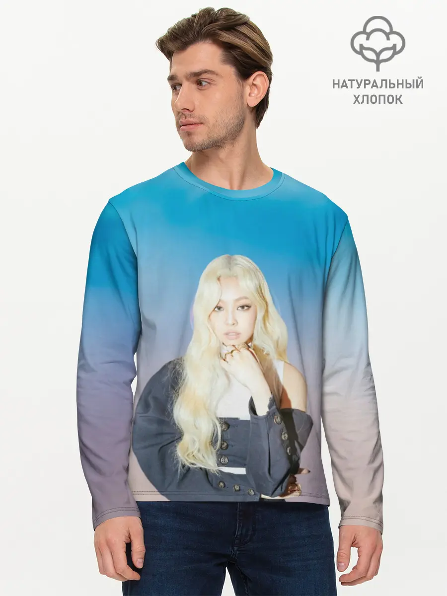 Мужской лонгслив базовый / JENNIE BLACKPINK (P007_P004ooo2805385, P004ooo2805385)