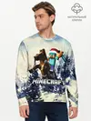 Мужской лонгслив базовый / Зимний Майнкрафт (P007_P004ooo2808847, P004ooo2808847)