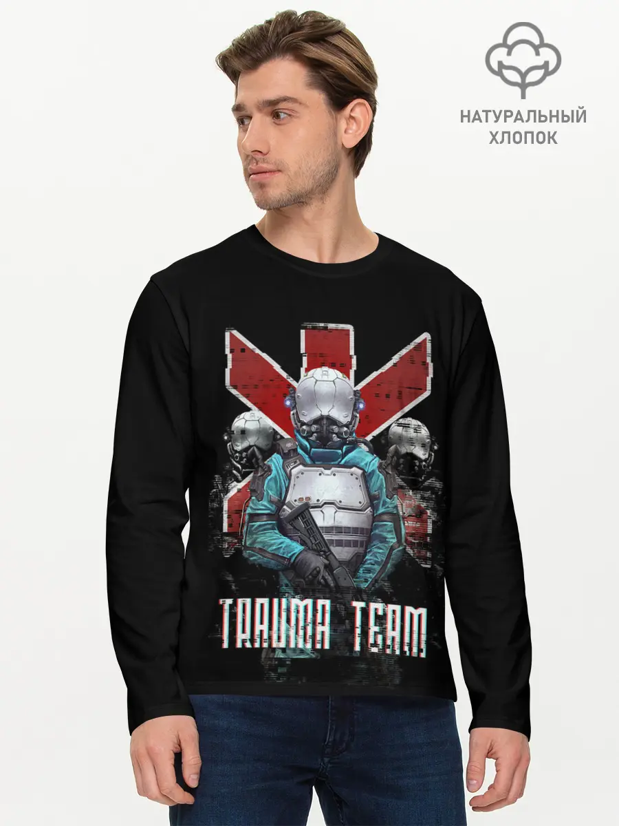 Мужской лонгслив базовый / CYBERPUNK TRAUMA TEAM (P007_P004ooo2815929, P004ooo2815929)