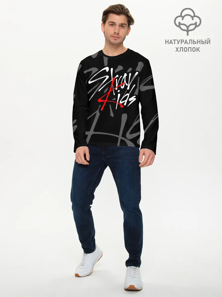 Мужской лонгслив базовый / STRAY KIDS (P007_P004ooo2819427, P004ooo2819427)