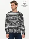 Мужской лонгслив базовый / Этнические узоры (P007_P004ooo2822101, P004ooo2822101)