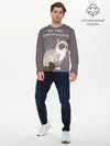Мужской лонгслив базовый / Грустный кот (P007_P004ooo2824013, P004ooo2824013)