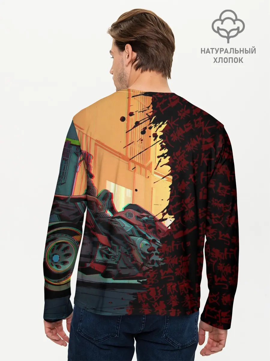 Мужской лонгслив базовый / Киберпанк (P007_P004ooo2822253, P004ooo2822253)
