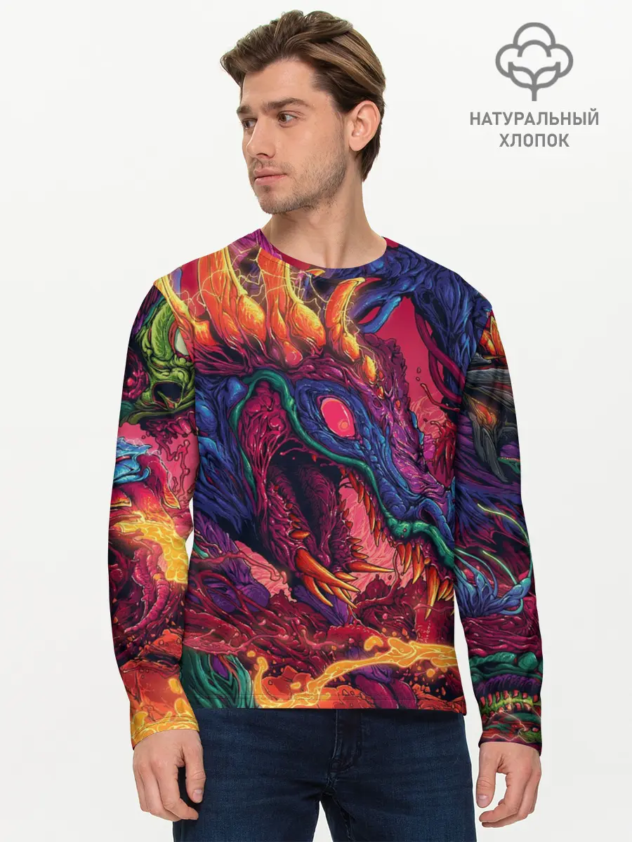 Мужской лонгслив базовый / HYPER BEAST | СКОРОСТНОЙ ЗВЕРЬ (P007_P004ooo2823267, P004ooo2823267)