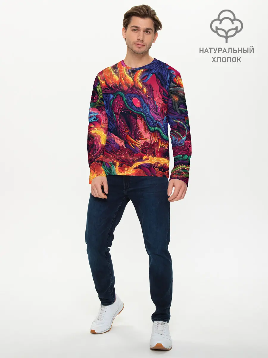 Мужской лонгслив базовый / HYPER BEAST | СКОРОСТНОЙ ЗВЕРЬ (P007_P004ooo2823267, P004ooo2823267)