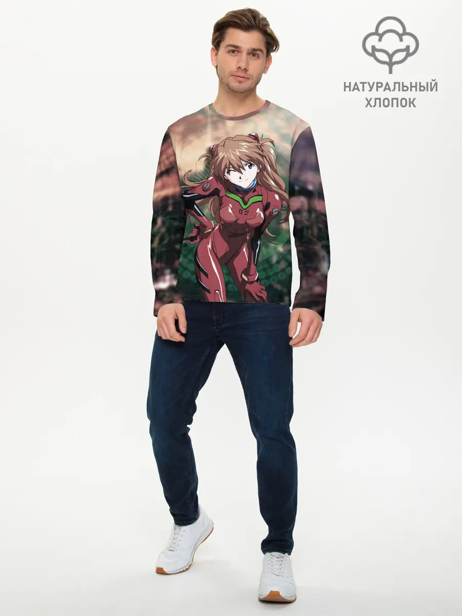 Мужской лонгслив базовый / АСКА в своем костюме пилота (P007_P004ooo2825825, P004ooo2825825)