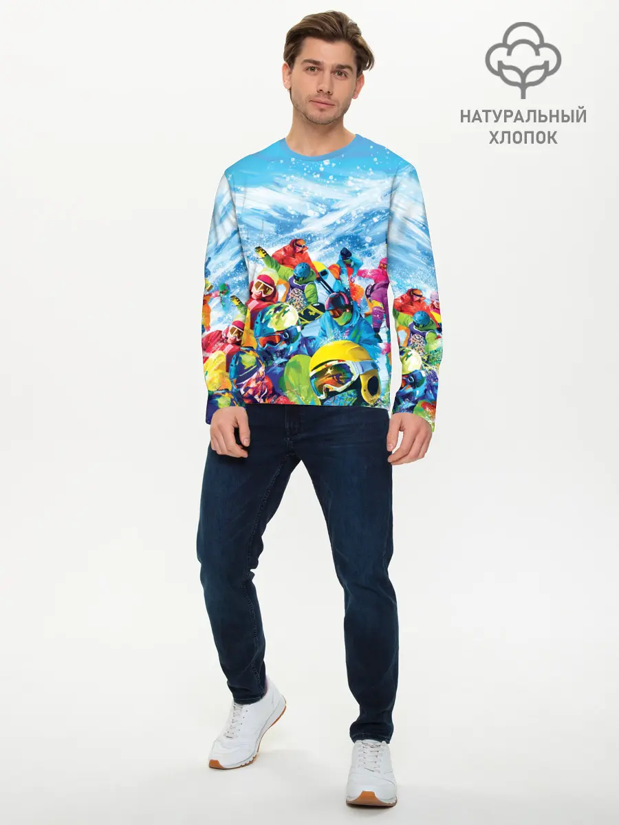 Мужской лонгслив базовый / Палитра сноуборд (P007_P004ooo2828841, P004ooo2828841)
