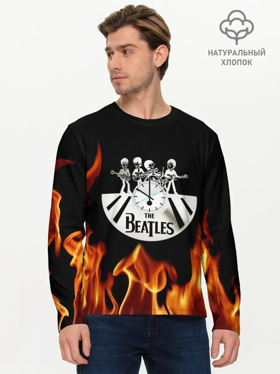 Мужской лонгслив базовый / The Beatles (P007_P004ooo2832461, P004ooo2832461)