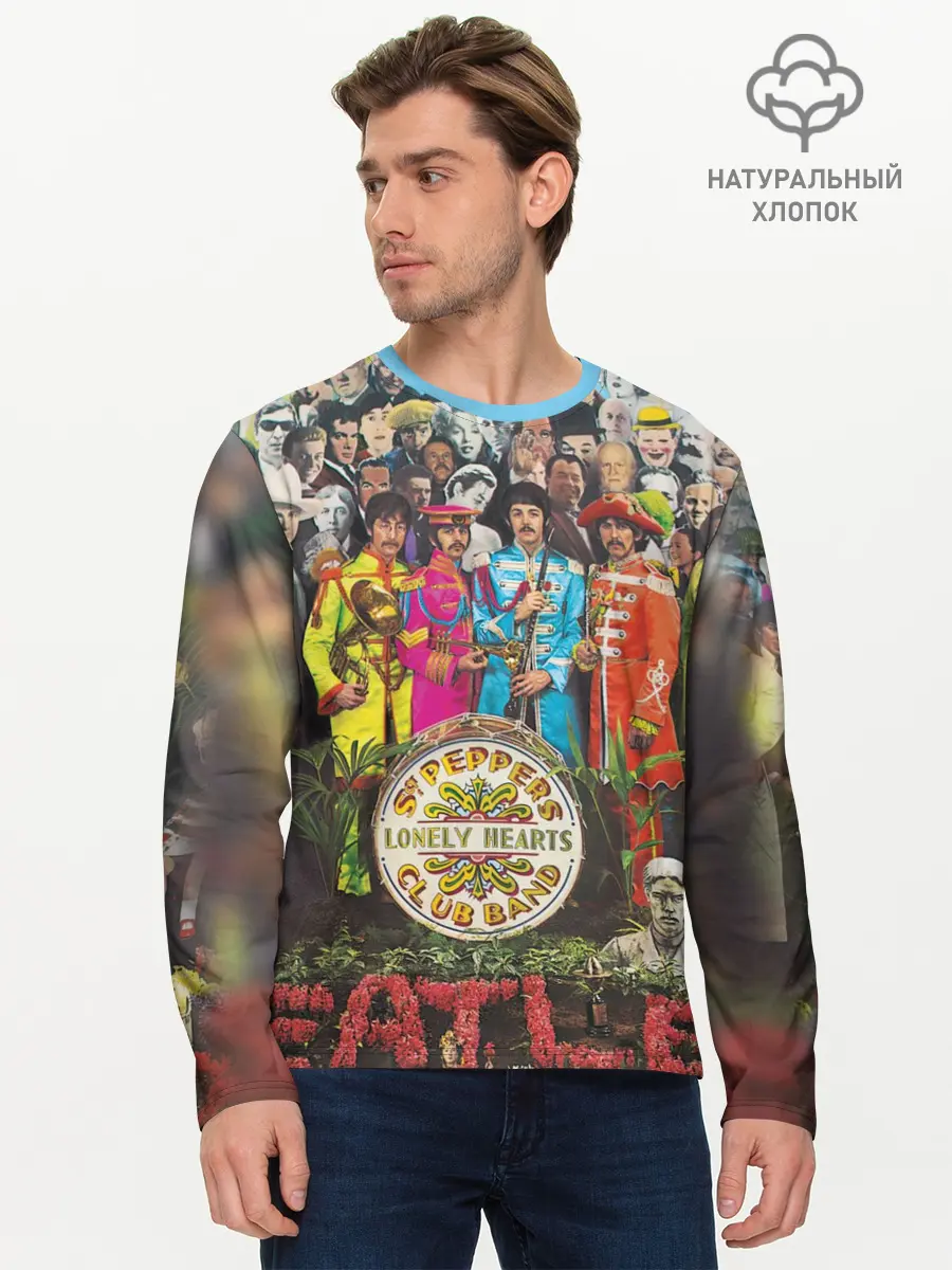 Мужской лонгслив базовый / THE BEATLES (P007_P004ooo2833835, P004ooo2833835)