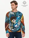 Мужской лонгслив базовый / Танджиро Камадо Клинок демонов (P007_P004ooo2834119, P004ooo2834119)