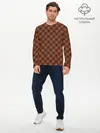 Мужской лонгслив базовый / Кофе (P007_P004ooo2834455, P004ooo2834455)