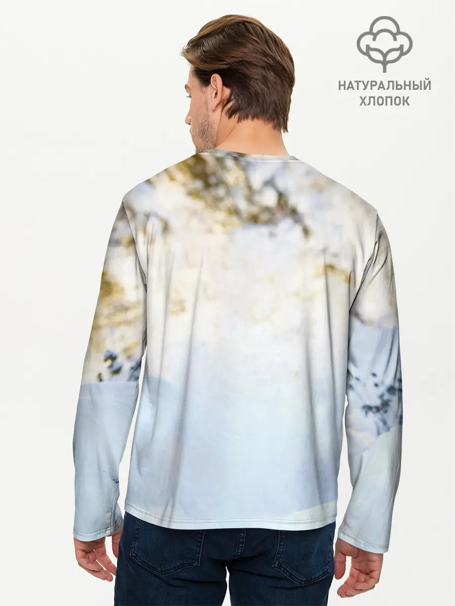 Мужской лонгслив базовый / Я зимой (P007_P004ooo2836841, P004ooo2836841)
