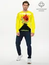 Мужской лонгслив базовый / Киберпанк 2077 + Киану на спине (P007_P004ooo2837745, P004ooo2837745)