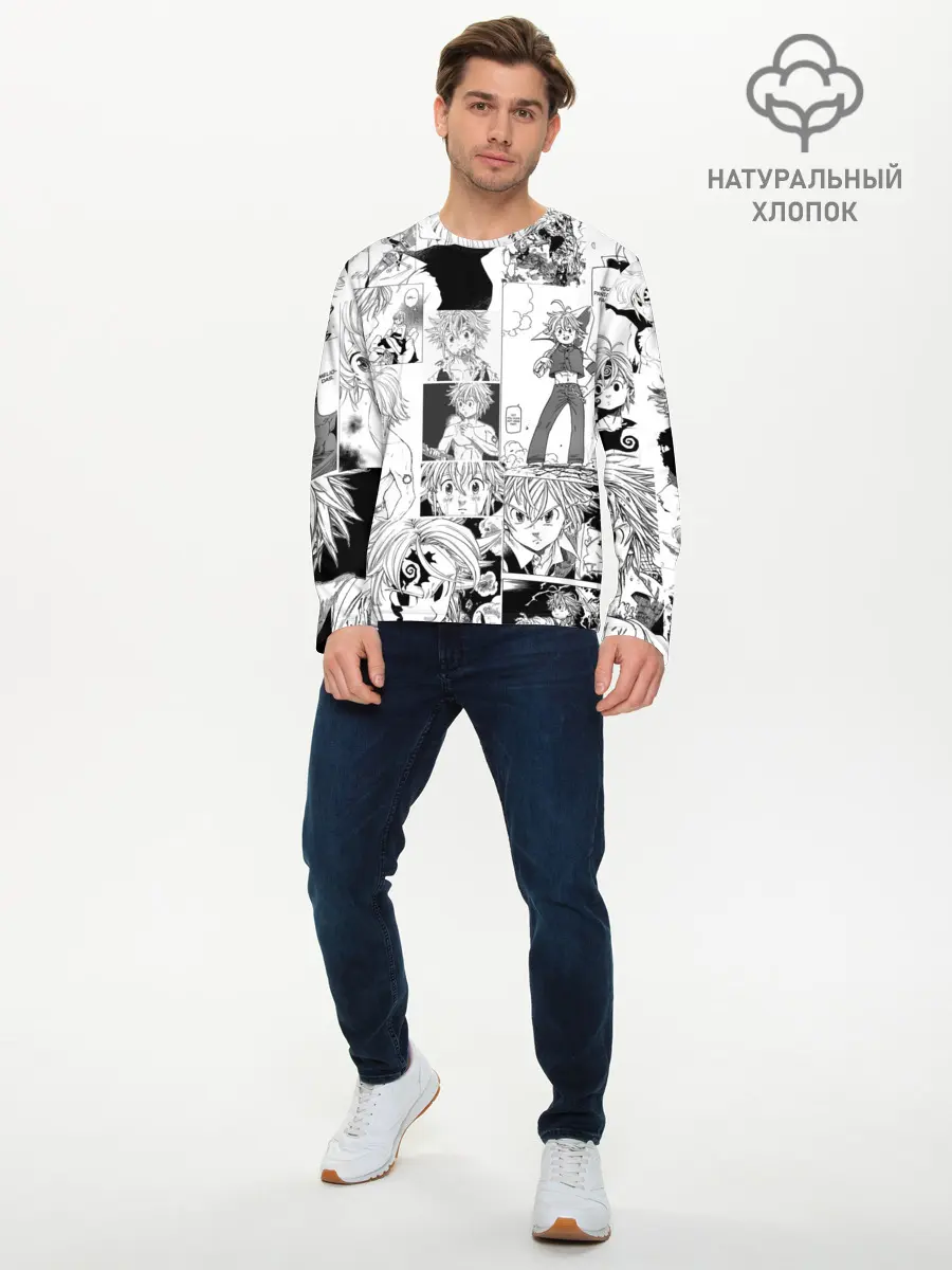 Мужской лонгслив базовый / Мелиодас (P007_P004ooo2840421, P004ooo2840421)