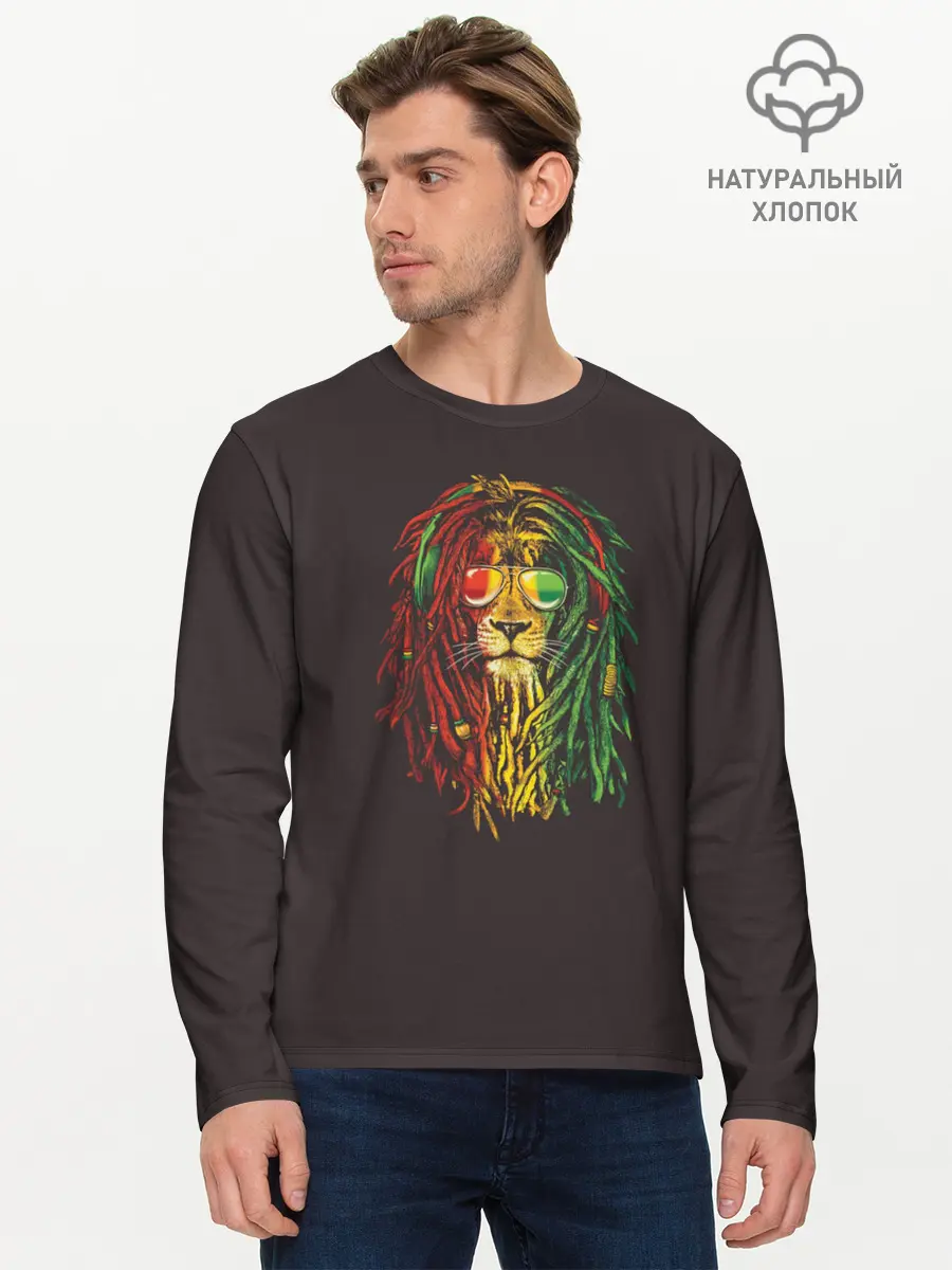 Мужской лонгслив базовый / Bob lion (P007_P004ooo2843289, P004ooo2843289)